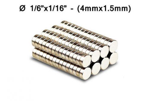 4mmx1.5mm Neodymium Disc Magnets - 4x1.5 mm - 4*1.5mm - 1/6&#034;x1/16&#034; Fridge Magnet
