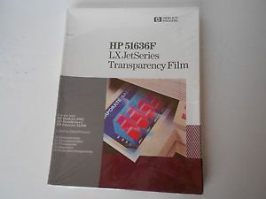 New 50-Pack Genuine HP 51636F LX JetSeries 8.5x11 Transparency Film  Sealed