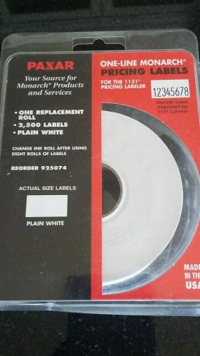 Monarch paxar 1131 white 1 line pricing labels for sale