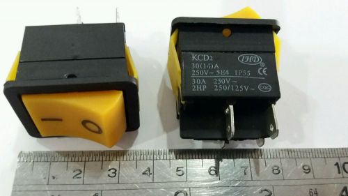 4 Pin ON/OFF 2 Position DPST Rocker Switch 30A/250V KCD2 2hp 250v/125v
