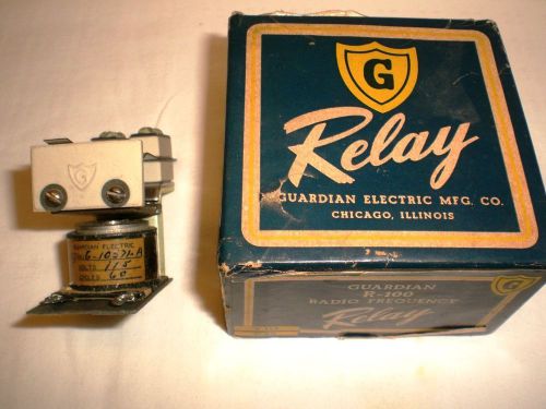 Vtg.Radio Freq.Relay,115V 60Hz,N.O. Guardian R-100, New in Orig.Box, Made in USA