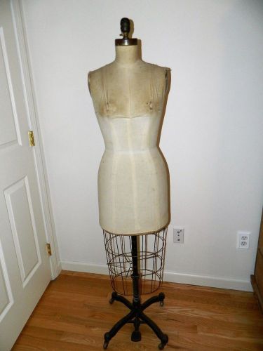 VINTAGE WOLF DRESS FORM MANNEQUIN w/CAGE