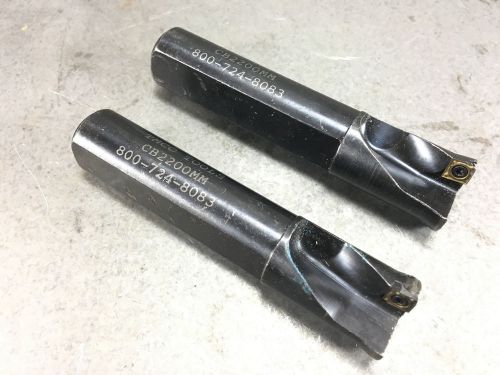 (lot of 2) tmco tools 22mm indexable counterbore, 3.75&#034; oal (cb2200mm) for sale