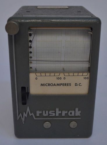 Rustrak DC Microamperes Chart Recorder Model 81 w/Installed Chart