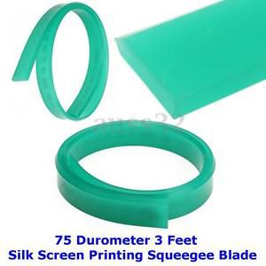 3 Feet/90cm Roll 70 Duro Durometer Silk Screen Printing Squeegee Green Blade