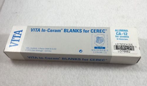 NEW LOT VITA IN-CERAM Blanks for CEREC CA-12 F/CROWNS - 10 BLOCKS