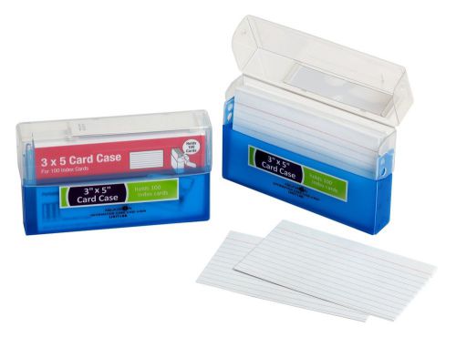Pendaflex poly index card case, 3x5, hold 100 cards(not incl) 80 units in carton for sale