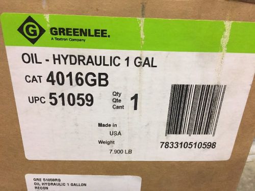 Authentic GREENLEE 4016GB 1 Gallon (3.8 L) Hydraulic Oil