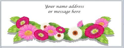 30 Personalized Return Address Labels Flowers Buy 3 get 1 free (bo380)