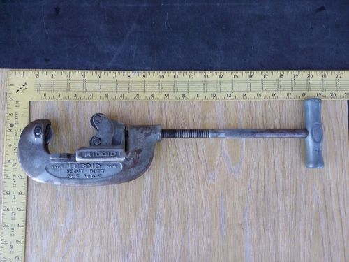 Vintage ridgid tools usa heavy duty pipe cutter 1/8&#034; to 2&#034; capacity no. 2 for sale