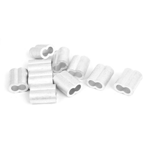 10mm 3/8&#034; wire rope aluminum sleeves clip fittings cable crimps 10 pcs uxcell for sale