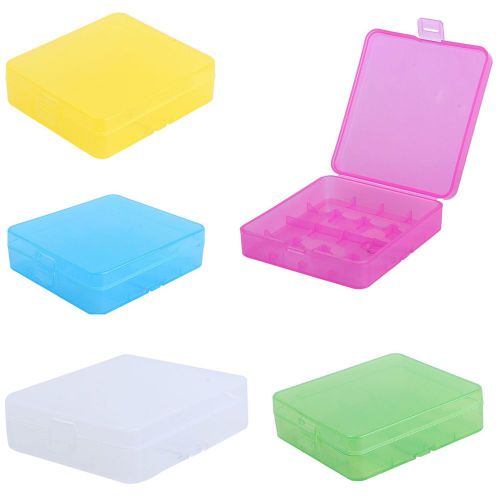 Hot 18650 Plastic Transparent Clear Battery Case Holder Storage Box 5 Colors