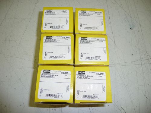 (lot of 6) hubbell hbl3771 ac receptacle non-nema 50a 3wire 600v free shipping for sale