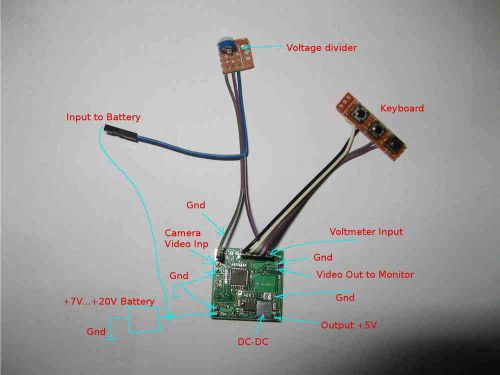 Overlay reticle  voltmeter kit +7v...20v dc max7456 night vision osd genererator for sale