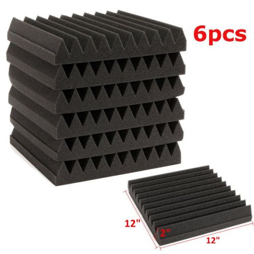 6pcs 30x30x5cm soundproofing acoustic wedge foam tiles wall panels for sale