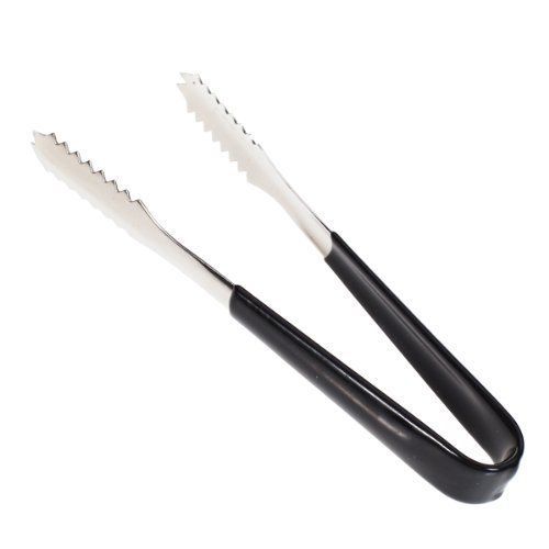 W6 Stainless Steel Ice Tongs with Rubber Wrapped Handle