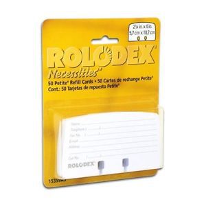 Rolodex Necessities Refill Cards 50ct