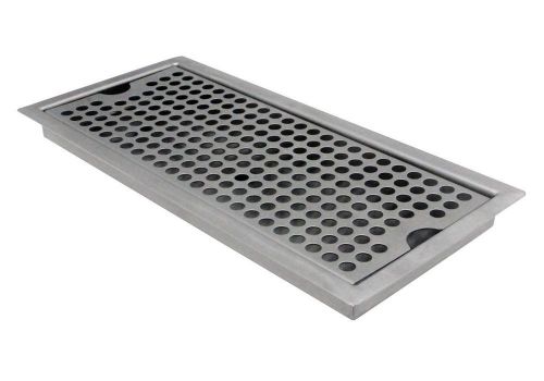 Kegco SEDP-220D Beer Drip Tray Stainless Steel Flush Mount Drip Tray w/ Drain