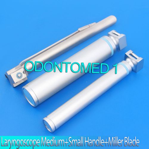 LARYNGOSCOPE MEDIUM+SMALL HANDLE+MILLER BLADE #3 INTUBATION ANESTHESIA SET