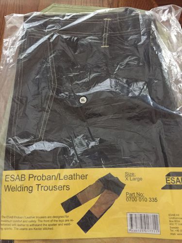 Men&#039;s XL ESAB Proban Leather Welding Trousers Pants FR flame resistant