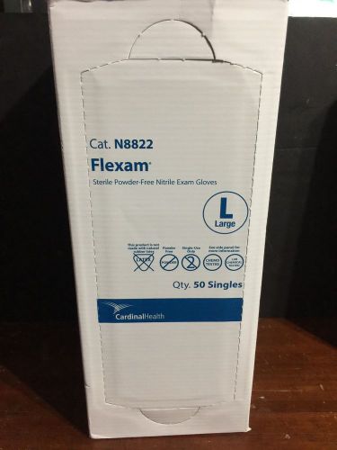 49 Single Use FLEXAM N8822 Sterile Powder-Free Nitrile Exam Gloves Size Large