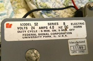 Federal Signal Corporation Model 52 Electric Horn
