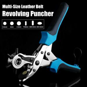 Multi-Size Heavy Duty Leather Punch Pliers Hole Belt Plastic Puncher   UK! US1