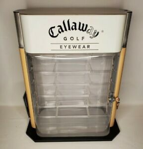 Vintage Callaway Countertop Sunglasses Display Case with functional lock and key