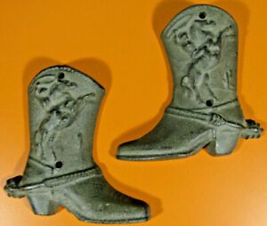 Restaurant Bar Saloon Cafe Country PAIR of CAST IRON BOOTS WALL DECOR *ship incl