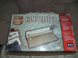 The Finishing Touch Book Binding Machine Paper Comb Punch Binder NEW