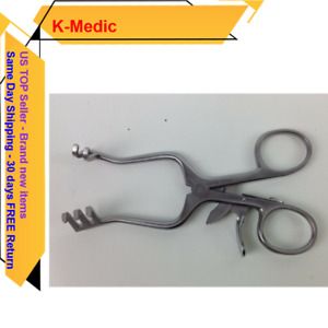 K-Medic Kmedic Retractor blunt STAINLESS STEEL GERMANY 4-1/2&#034; 3x2 teeth