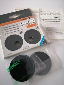2X 50mm Schweibrillenglsser Rund Strke 5