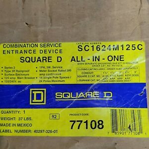 Square D All-in-One SC1624M125C   125A  W/ HOM2125 MAIN