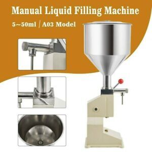 Liquid Filling Machine Remplissage Cream Shampoo Paste Water Oil Manual 5-50ml
