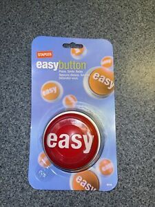 Staples Talking &#034;THAT WAS EASY&#034; BUTTON Complete With Batteries Original OEM