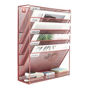 Superbpag Hanging File Organizer 6 Tier Wall Mount Document Letter Tray File