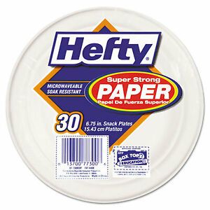 Hefty Plate,Hefty,6.75&#034;,30,Wh D77300PK RFP D77300PK  - 1 Each