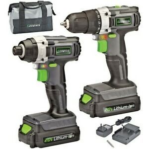 GEnesis GL20DIDKA2 20-Volt Cordless Li-Ion 2-Speed Drill/Impact Driver Combo Kit