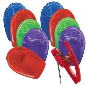 1InTheOffice Cubicle Clips, Assorted Translucent Colors, Adhesive Cubicle Cli...