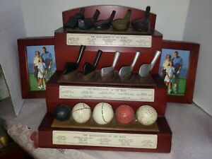 Early History of the Golf Club and Golf Ball Display w/ Picture Frames  L268