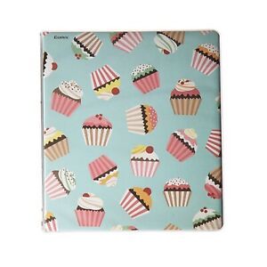 NWOT Comix 3 round 1 inch ring binder cupcake design holds 200 sheets of paper