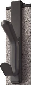 Officemate Double Coat Hooks for Cubicle Panels, Adjustable 1.25 - 3.5 Inch, Cha