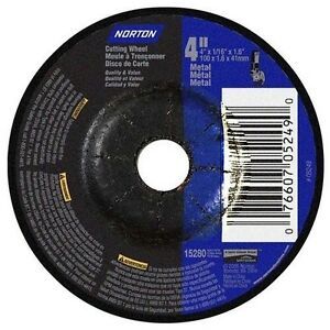 Norton Metal Depressed Center Abrasive Wheel, Type 27, Aluminum Oxide