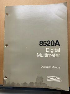 Fluke Instruction Manual ~ 8520A Digital Multimeter Operation