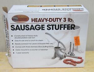 CABELA&#039;S HEAVY-DUTY 3 lb. SAUSAGE STUFFER UNUSED Missing Ring Nut Gasket