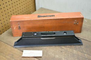 L1236- STARRETT NO. 199 MASTER PRECISION LEVEL 15&#034;  IN WOODEN CASE