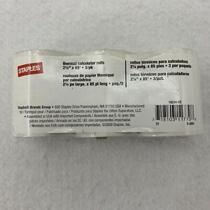 Staples Thermal Calculator Rolls  2 1/4” x 85’• 3/PK