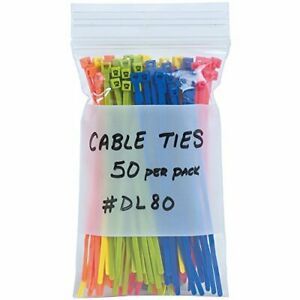 Aviditi PB4000 White Block Reclosable Polyethylene Bag 9&#034; Length x 6&#034; Width x...