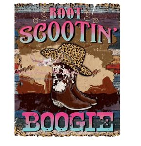 Country Boots Sublimation Transfer Ready to Press