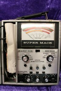 Sencore Cr31 Super Mack CRT Tester &amp; Beam Builder W/Manual Missing 2 Parts